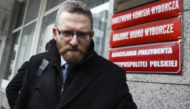 Grzegorz Braun przed Panstwowa Komisja Wyborcza