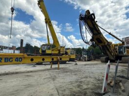 Будівництво шляхопроводу на Рясне: готують буронабивні палі глибиною 23 метри